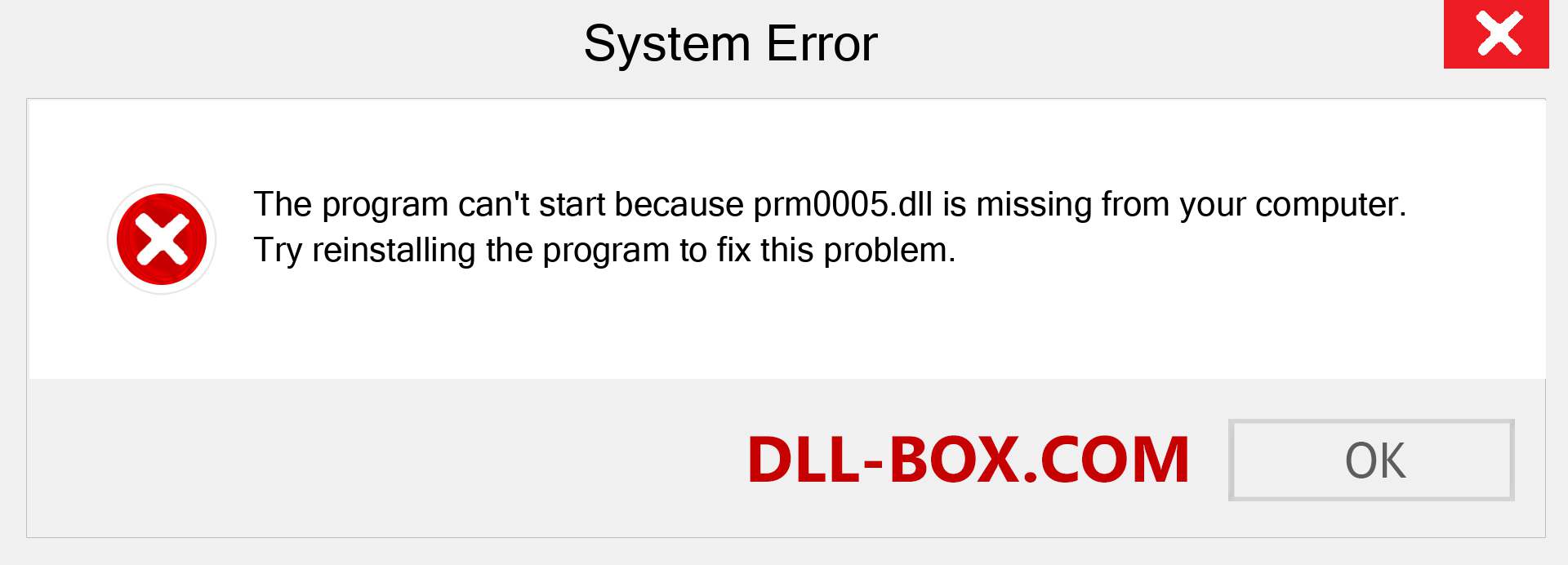  prm0005.dll file is missing?. Download for Windows 7, 8, 10 - Fix  prm0005 dll Missing Error on Windows, photos, images